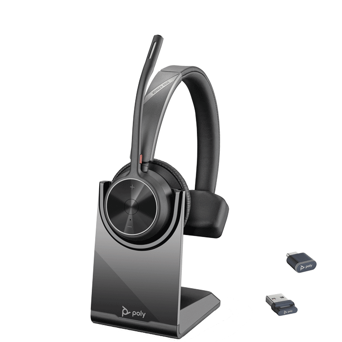 Poly Voyager 4310 UC Monaural Headset with Charge Stand