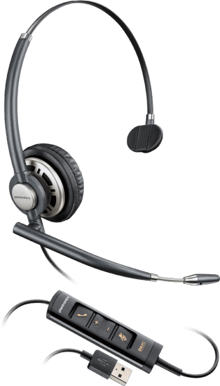 Poly EncorePro HW715 Monaural USB Corded Headset TAA